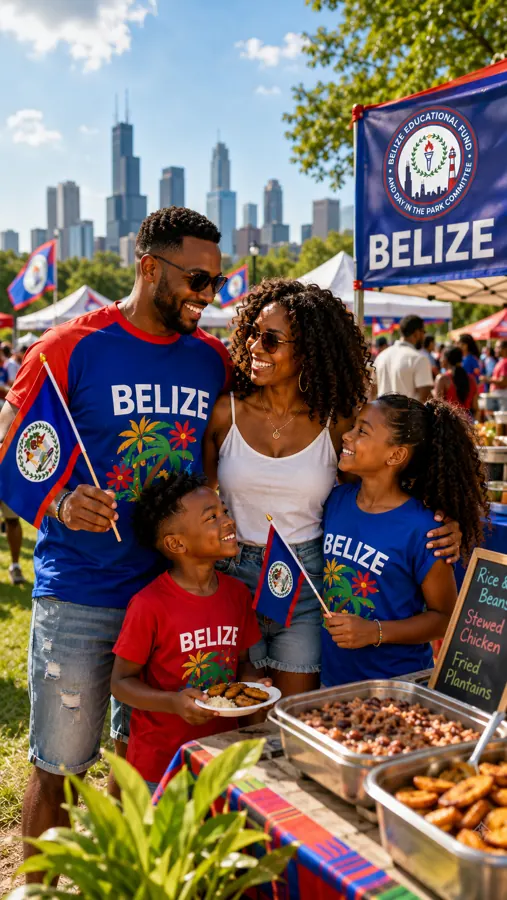 Family at Belize Day in the Park