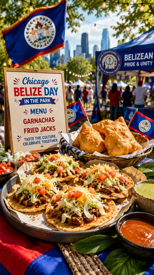 Belizean festival food closeup