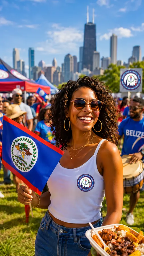 Belizean community celebration in the park