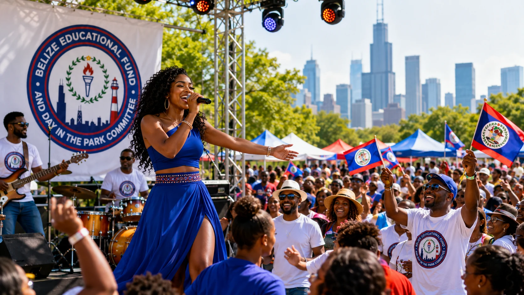 Chicago Belize Day in the Park festival atmosphere